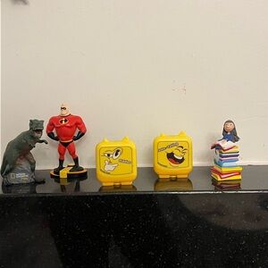 Yellow Cartoon Character Toy Set